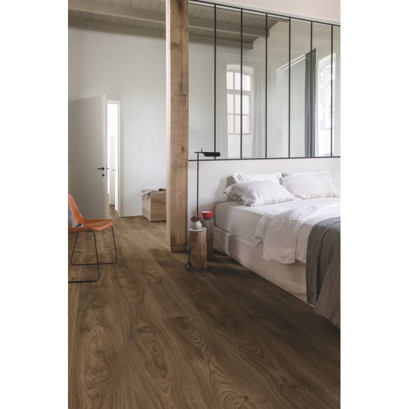 Panele Winylowe LVT Dąb Wiejski Ciemnobrązowy BAGP40027 Kl