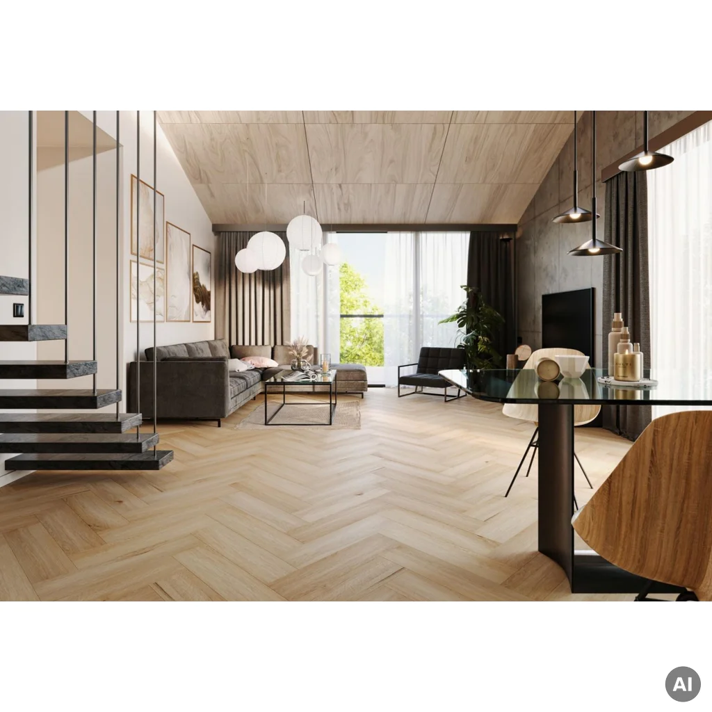 Panele winylowe SPC LVT Jodełka Dąb Yankee Klasa 33 5 mm TAK, CA153