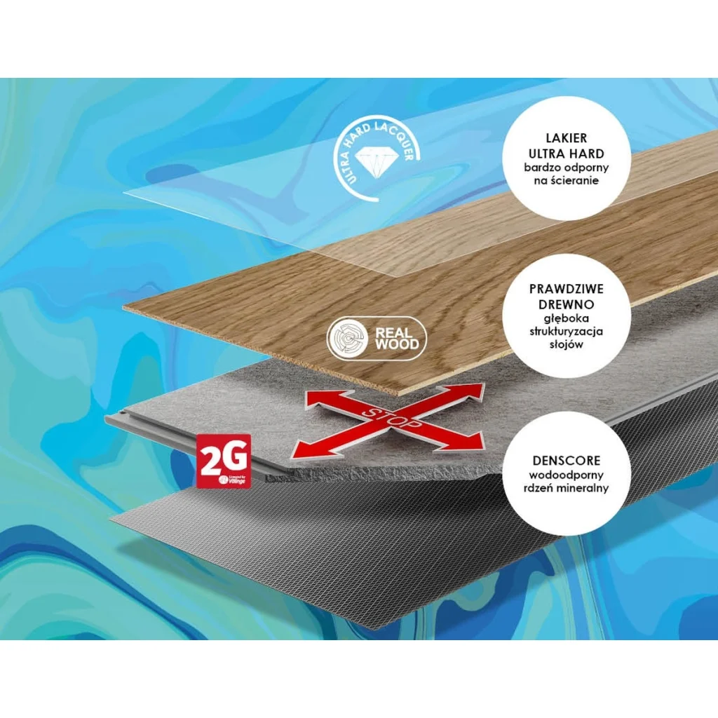 Podłoga Hybrydowa Dąb Tugela 7 mm, 1H1000006