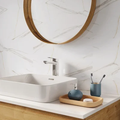 Panele ścienne Calacatta White 30x60 Marmur Biały Kamień Połysk 6053389