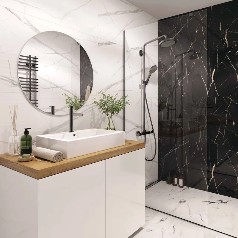 Panele ścienne Calacatta White 30x60 Marmur Biały Kamień