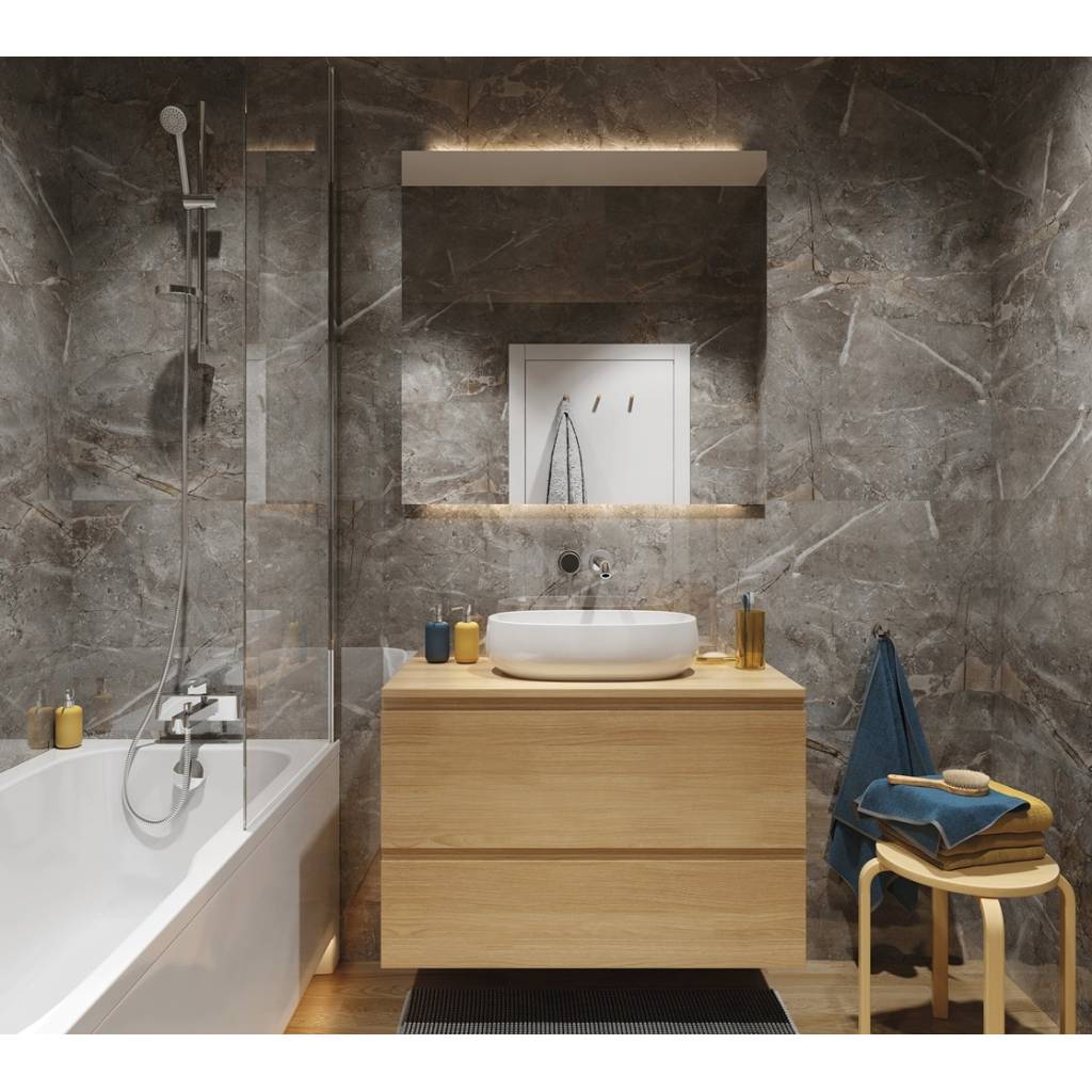 Panele ścienne Marble Skin 30x60 Marmur Beżowy Kamień Połysk 6055827
