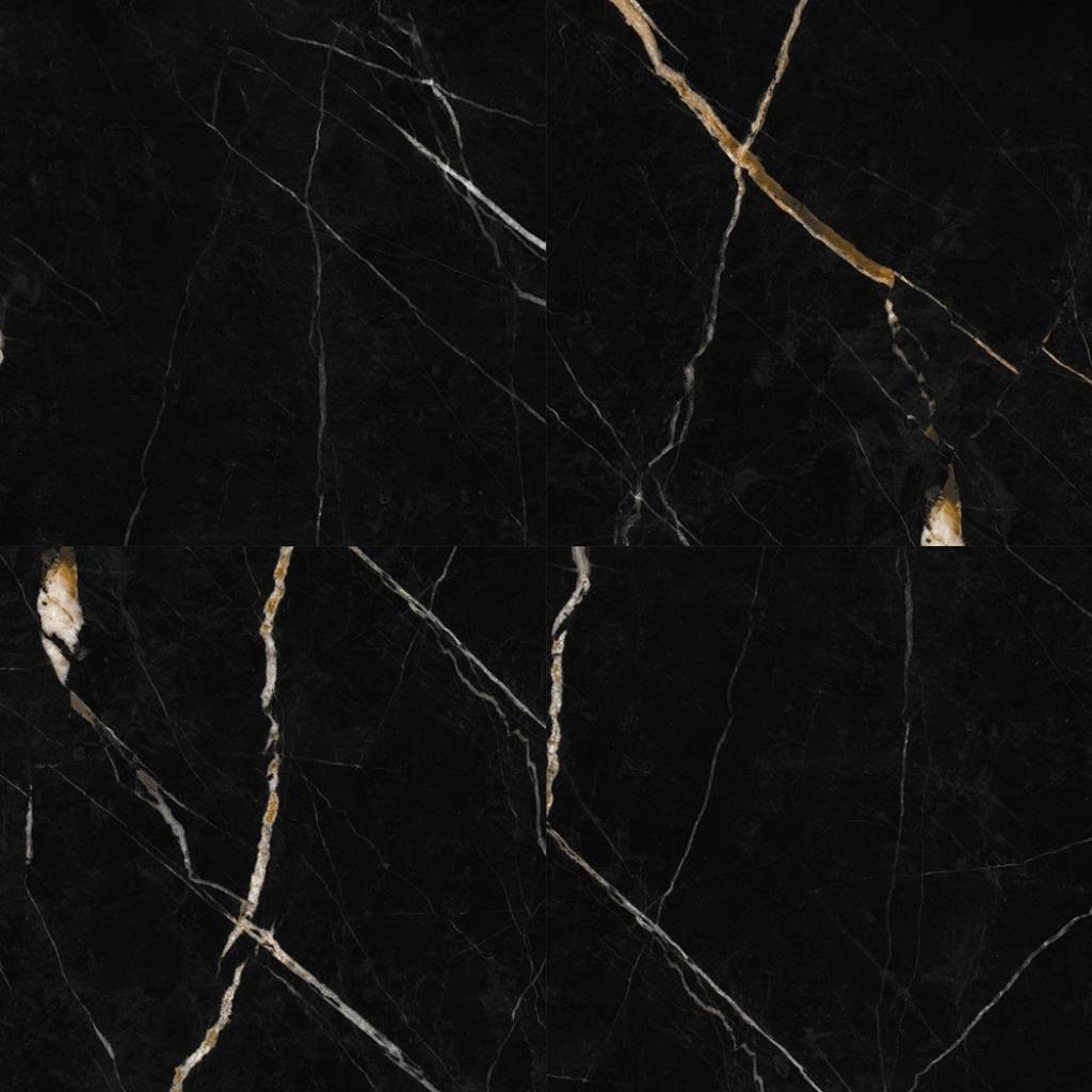Panele ścienne Calacatta Black Marmur Czarny Złoty Połysk 120x60 6053395, 6053395