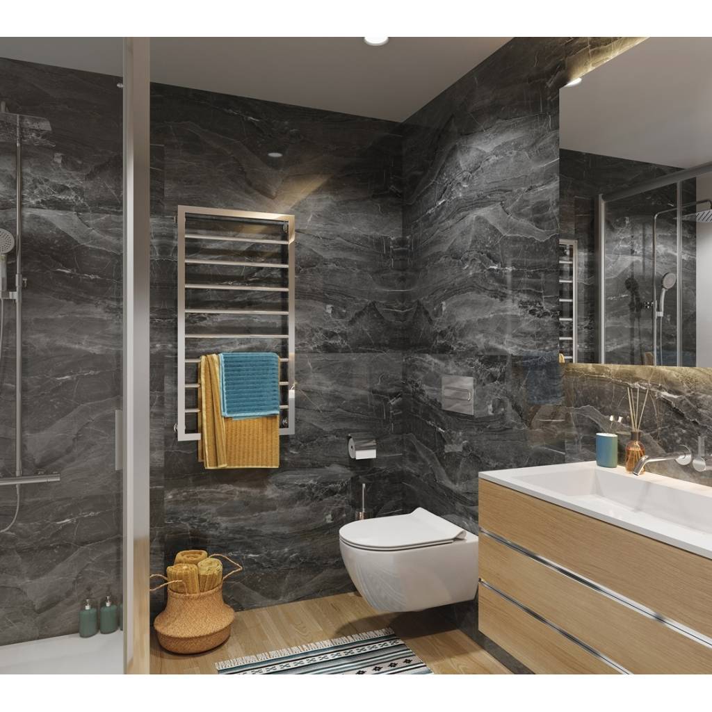 Panele ścienne Dark Stone Czarny Marmur Połysk 120x60 6053397