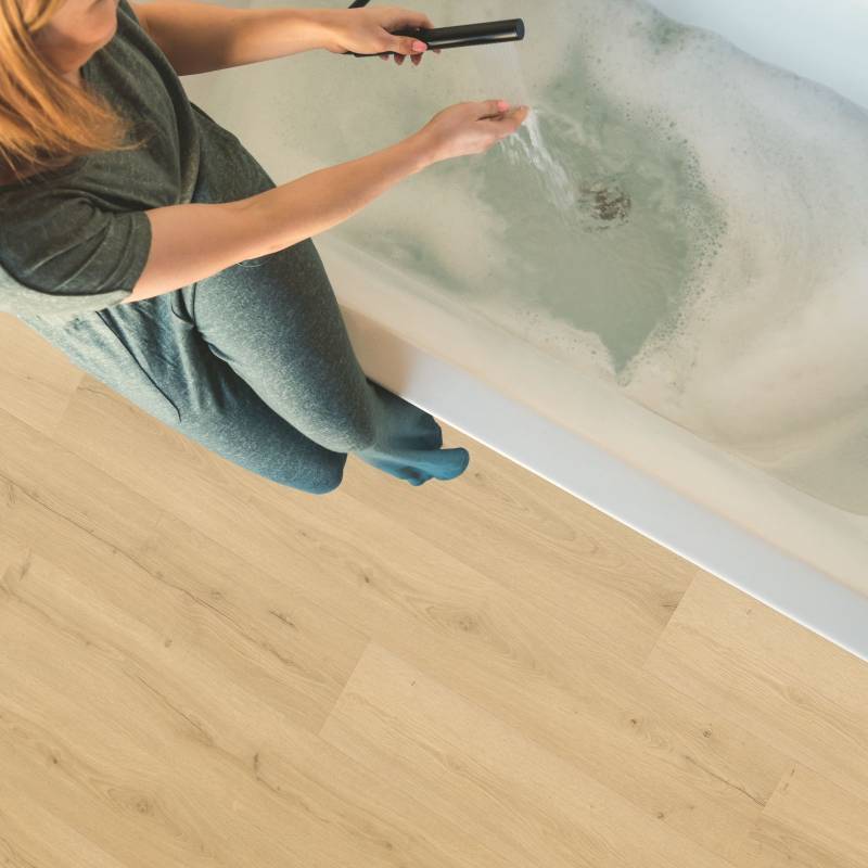 Panele winylowe SPC LVT z podkładem Dąb Szczotkowany Beżo