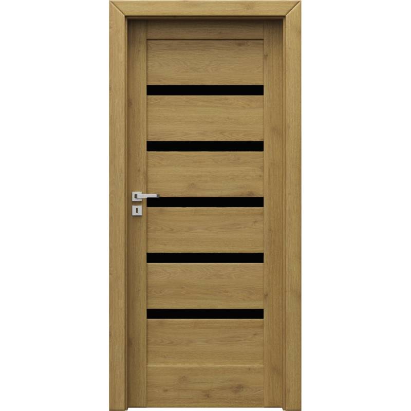 Drzwi Porta VERTE HOME model H.5 z czarnymi szybami