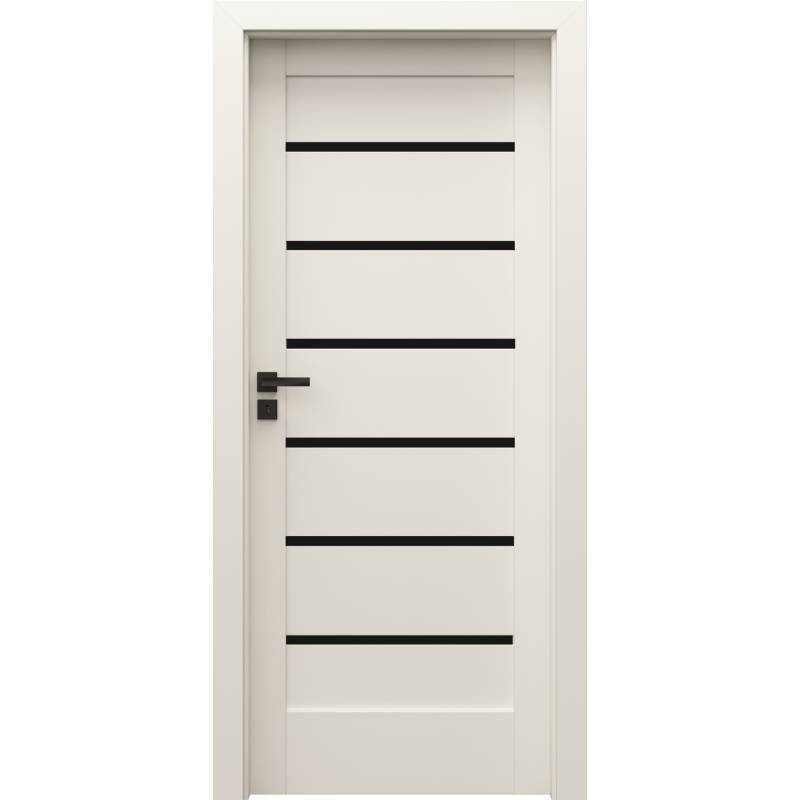 Drzwi Porta VERTE HOME model J.6 z czarnymi szybami - 2
