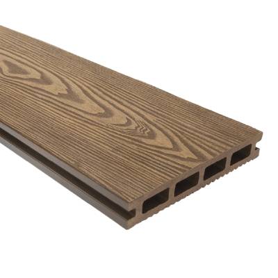 Deska tarasowa dwustronna BERGDECK S140 Ciemny Teak 2,2m 25 mm, BB1104