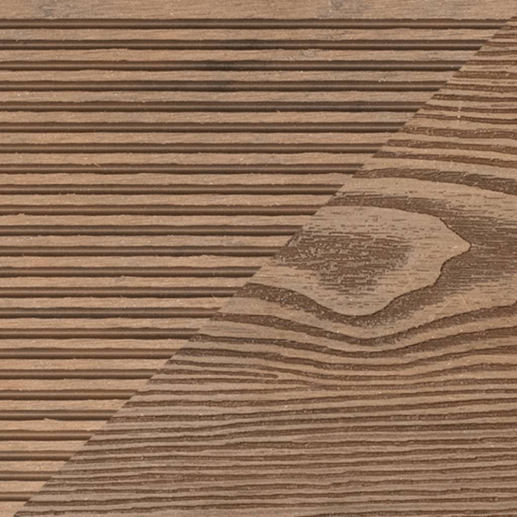 Deska tarasowa dwustronna BERGDECK S140 Ciemny Teak 2,2m 25 mm, BB1104