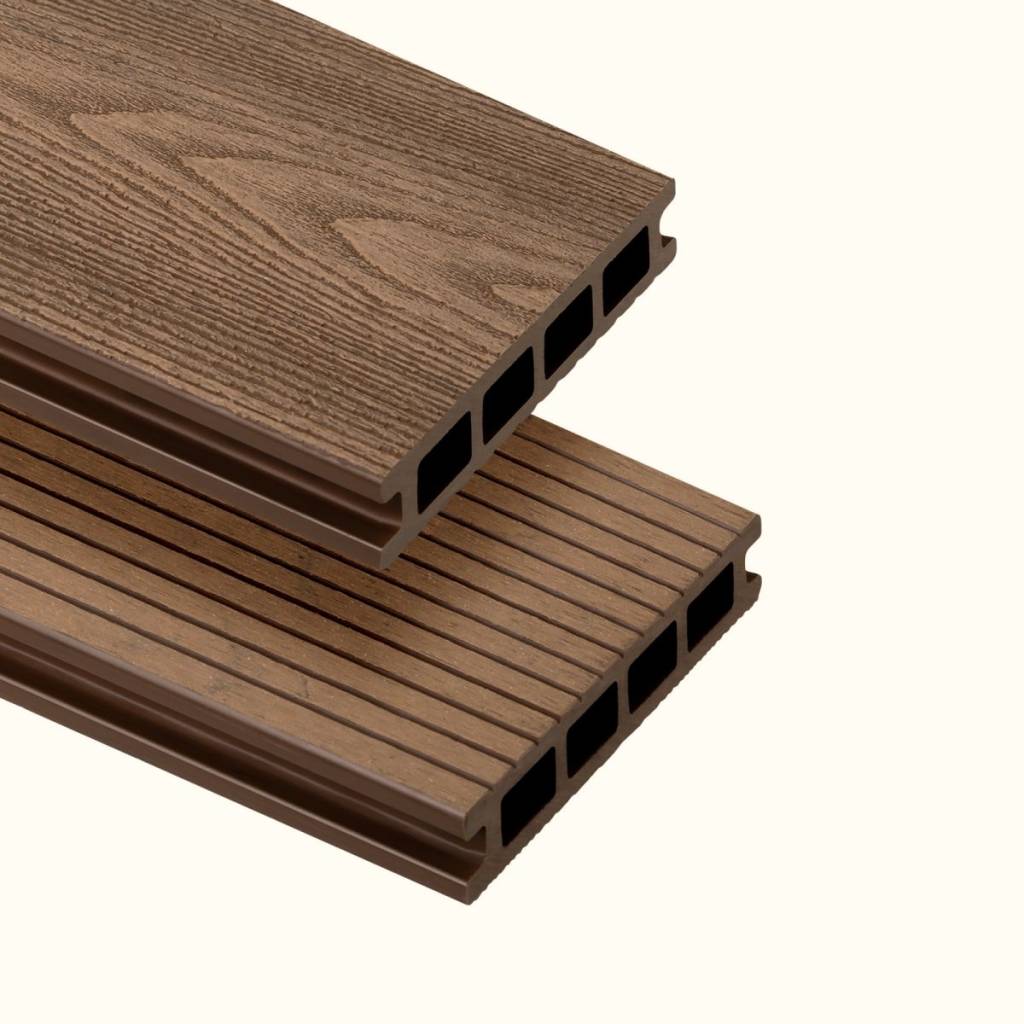 Deska tarasowa dwustronna BERGDECK S140 Ciemny Teak 2,2m 25 mm, BB1104