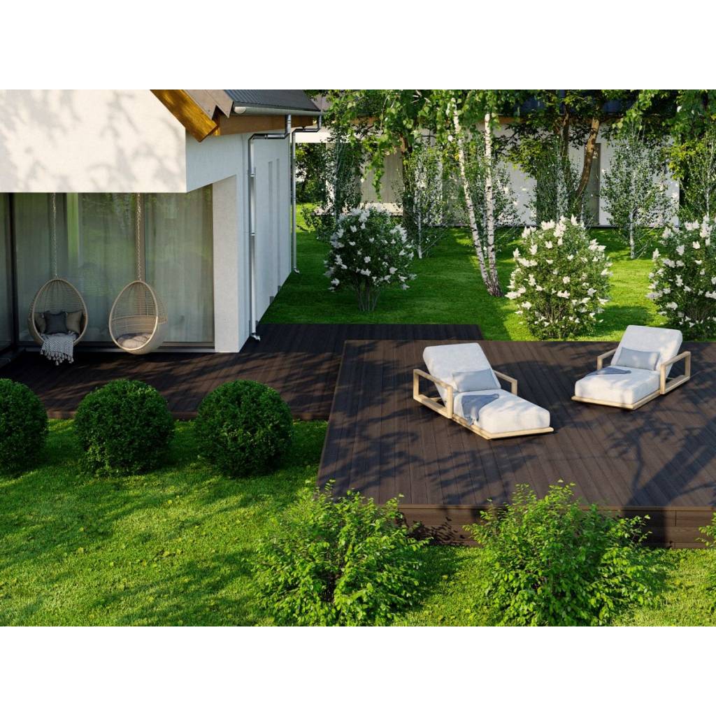 Deska tarasowa dwustronna BERGDECK S140 Heban 2,2m 25 mm, BB1105
