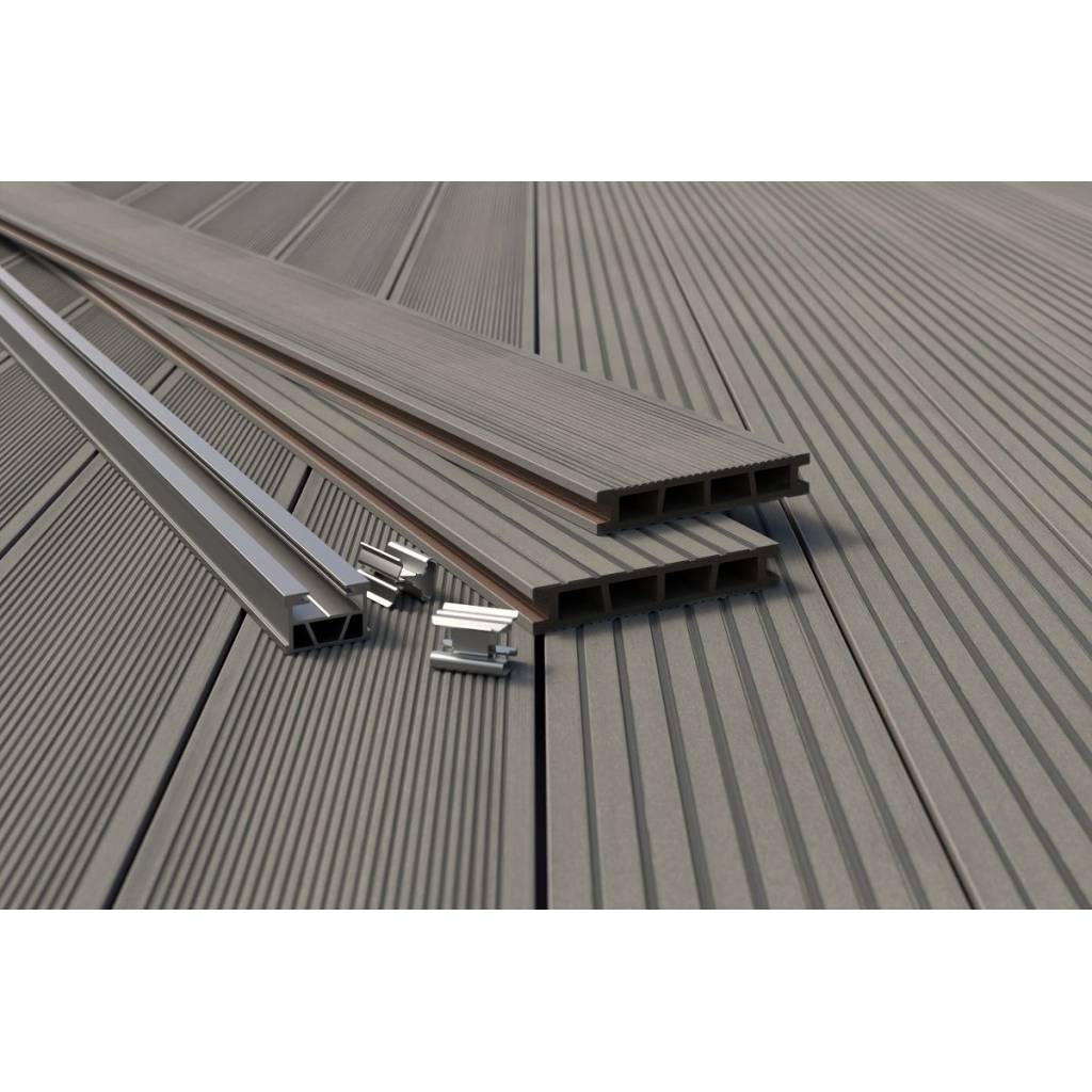 Deska tarasowa dwustronna BERGDECK B150 szczotkowana Antracyt 2,4m 25 mm, BD1001
