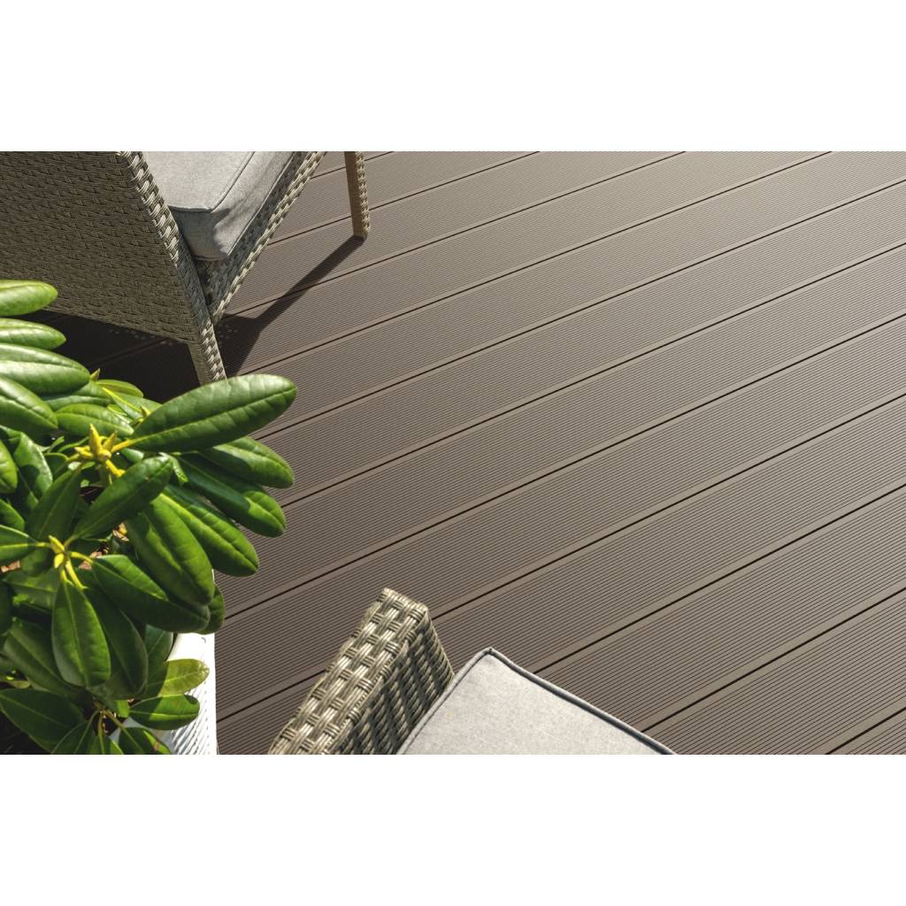 Deska tarasowa dwustronna BERGDECK B150 szczotkowana Orzech 2,4m 25 mm, BD1003