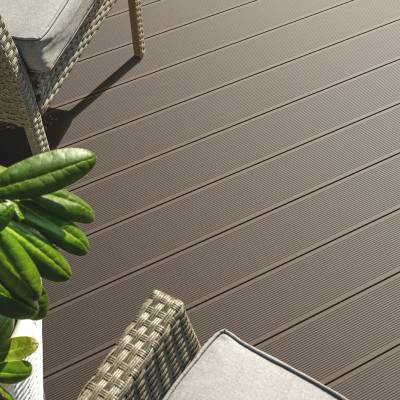 Deska tarasowa dwustronna BERGDECK B150 szczotkowana Orzech 2,4m 25 mm, BD1003