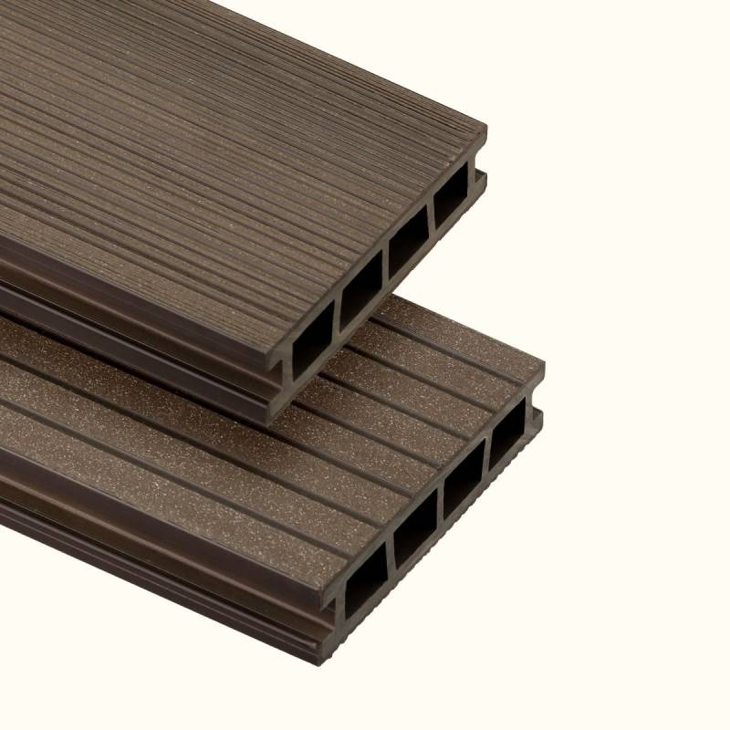 Deska tarasowa dwustronna BERGDECK B150 szczotkowana Orzech 2,4m 25 mm, BD1003