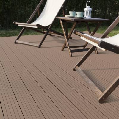 Deska tarasowa dwustronna BERGDECK B150 szczotkowana Orzech 2,4m 25 mm, BD1003