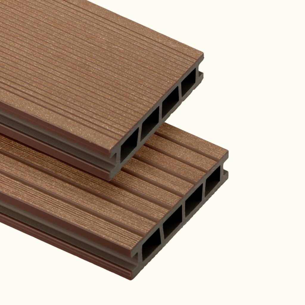 Deska tarasowa dwustronna BERGDECK B150 Szczotkowana Kasztan 2,4m 25 mm, BD1004