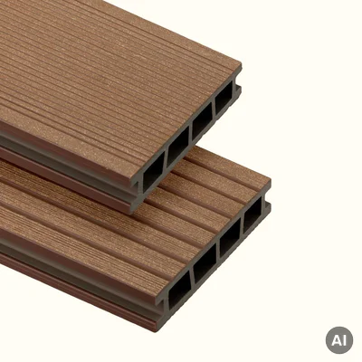 Deska tarasowa dwustronna BERGDECK Szczotkowana Kasztan 2,4m 25 mm, BD1004