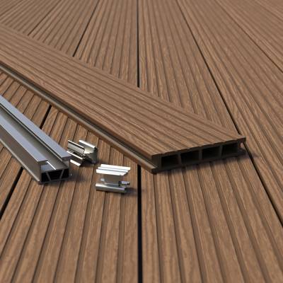 Deska tarasowa Wood szczotkowana Kasztan 2,4m 25 mm, BW0004