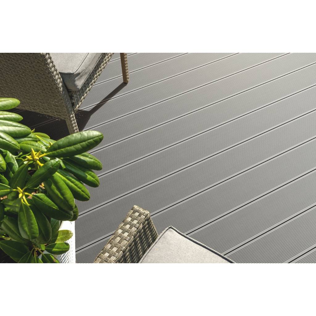 Deska tarasowa dwustronna BERGDECK B150 szczotkowana Antracyt 4m 25 mm, BD7101