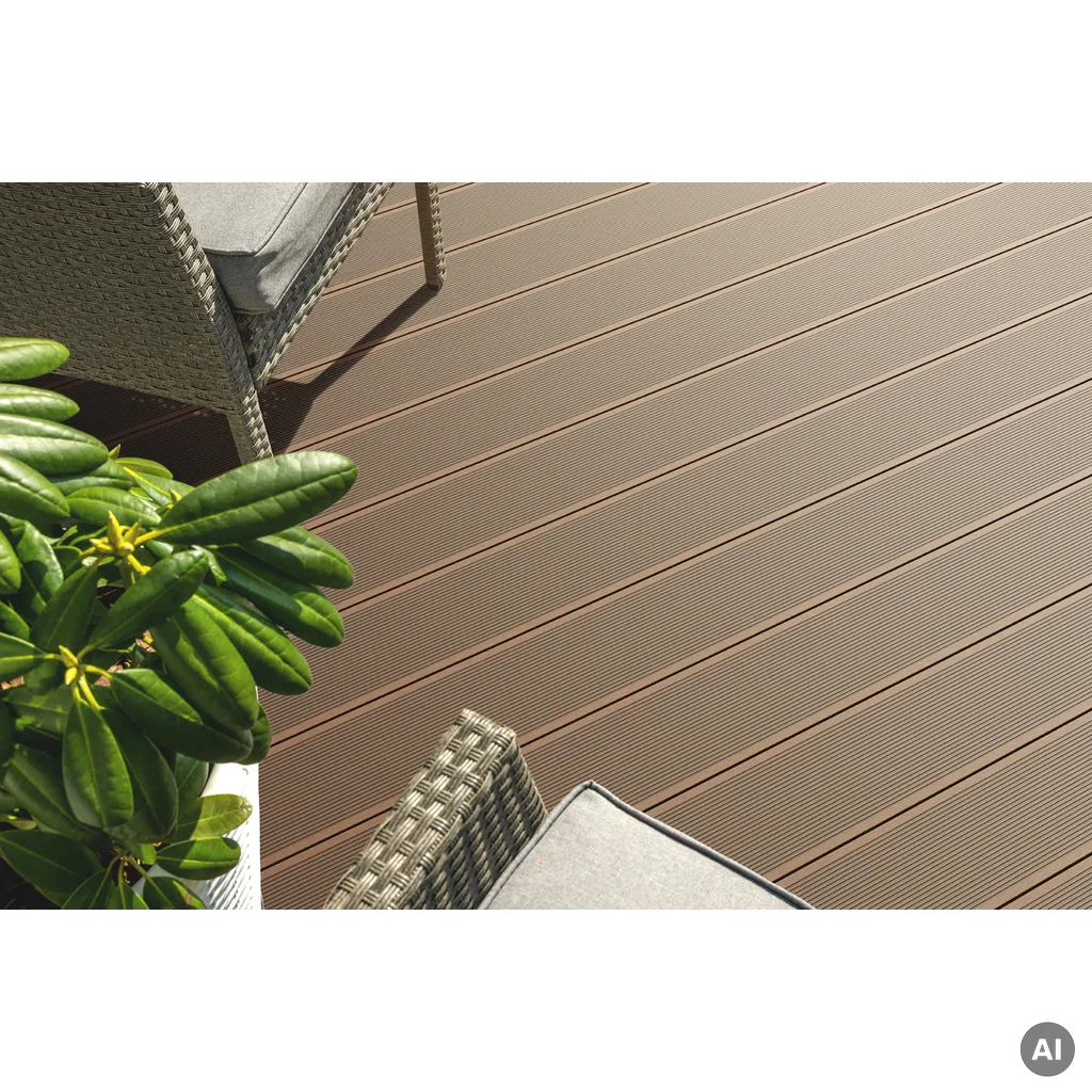 Deska tarasowa dwustronna BERGDECK szczotkowana Kasztan 4m 25 mm, BD7104