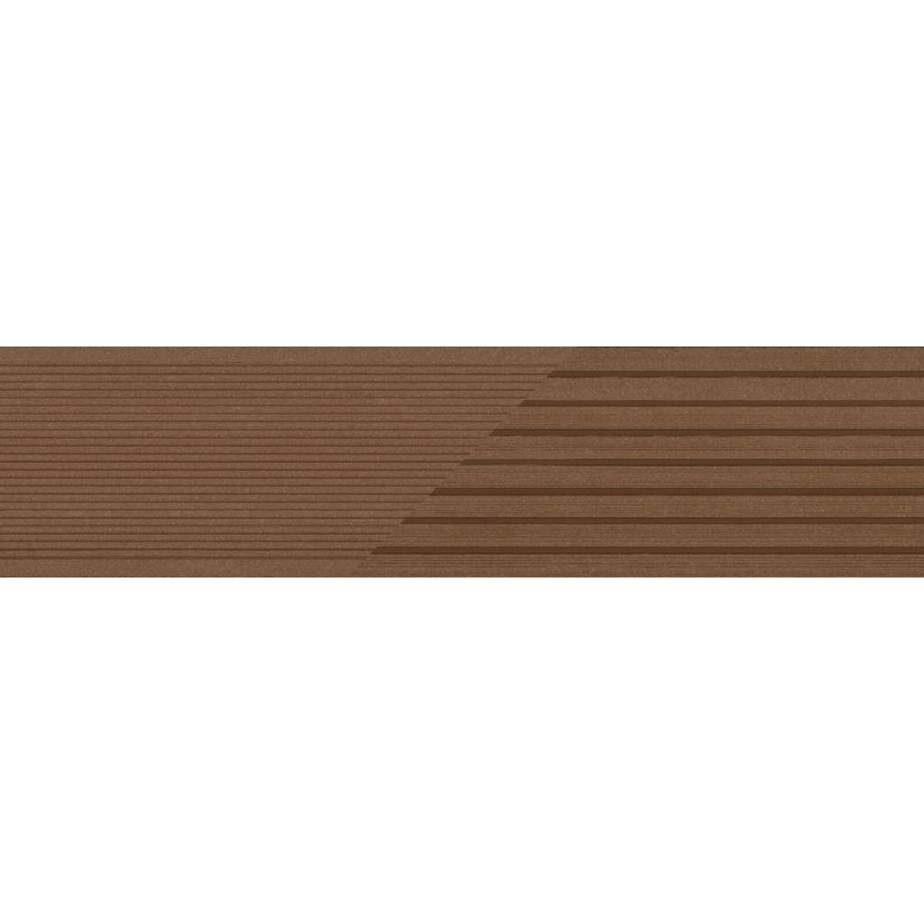 Deska tarasowa dwustronna BERGDECK B150 szczotkowana Kasztan 4m 25 mm, BD7104