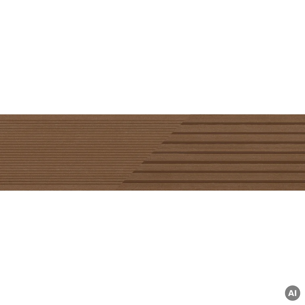 Deska tarasowa dwustronna BERGDECK szczotkowana Kasztan 4m 25 mm, BD7104