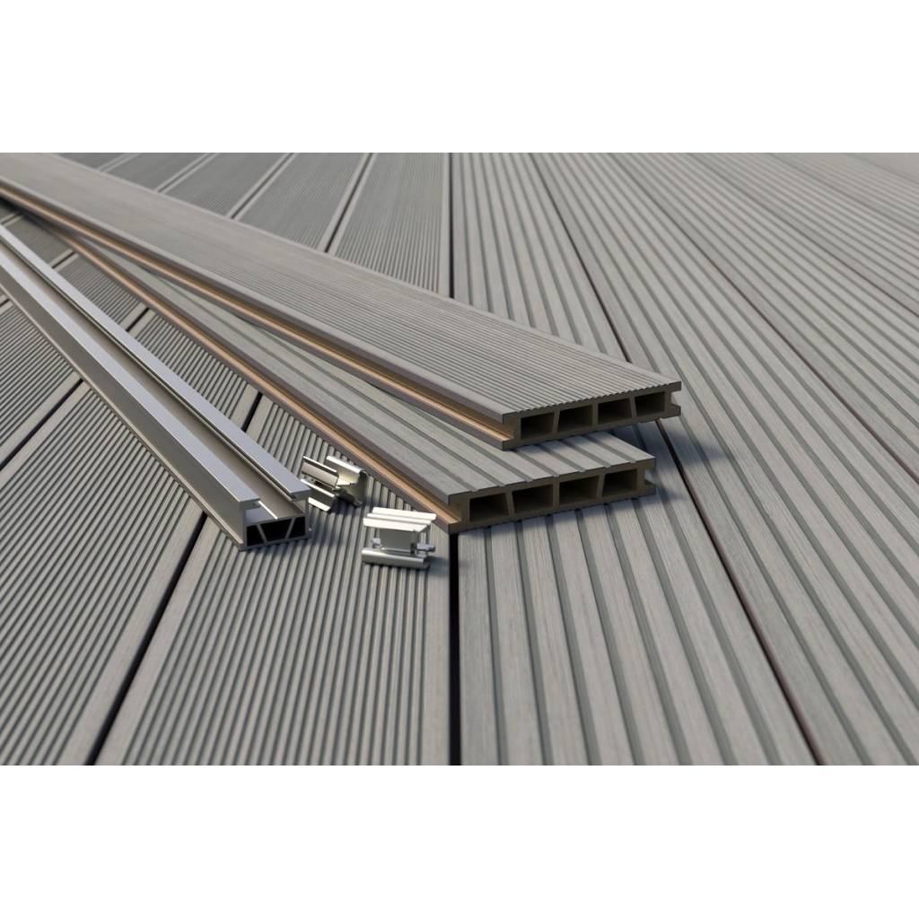 Deska tarasowa dwustronna BERGDECK Pure Antracyt 2,4m 25 mm, BP1001