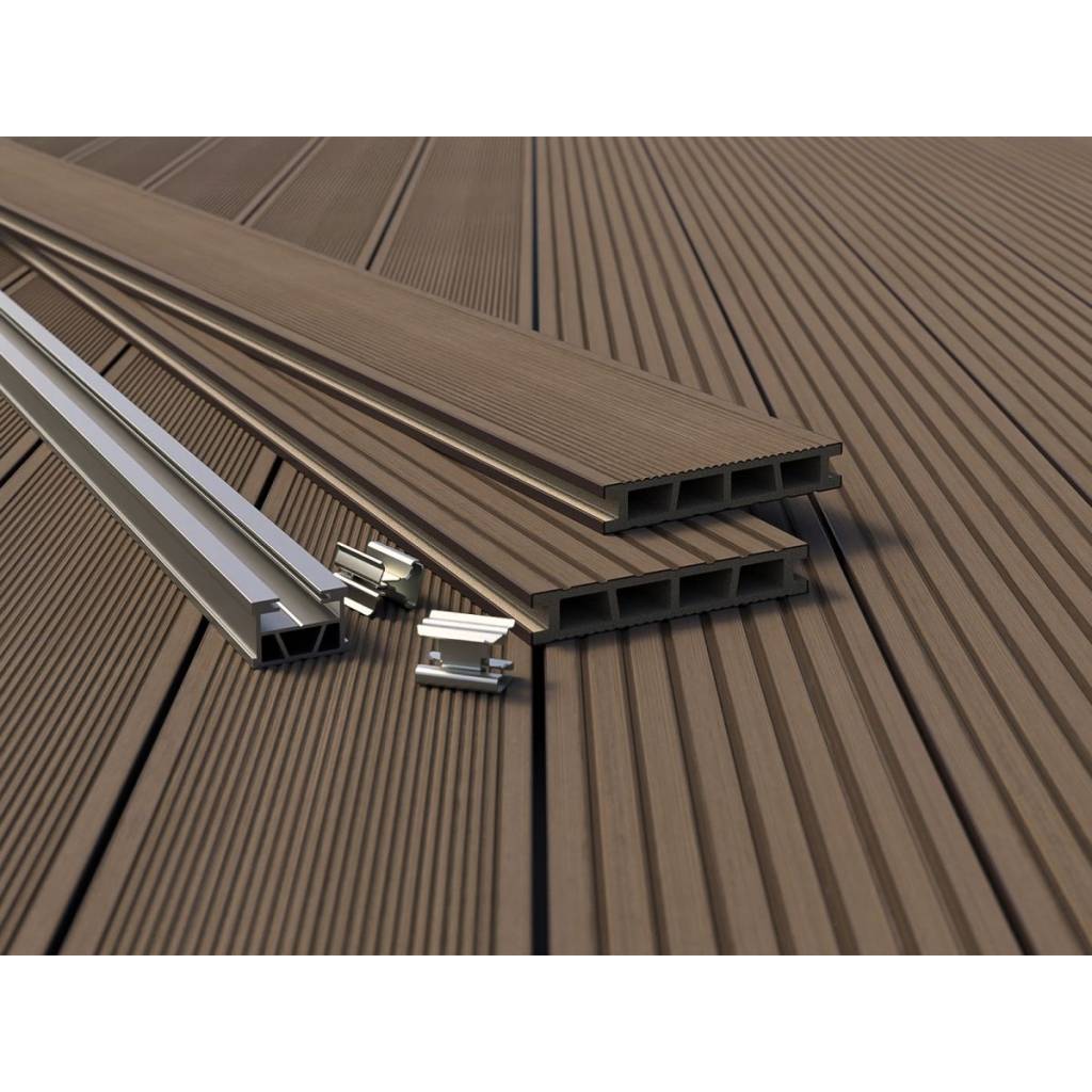 Deska tarasowa dwustronna BERGDECK Pure Orzech 2,4m 25 mm, BP1003