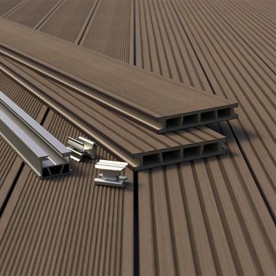 Deska tarasowa dwustronna BERGDECK Pure Orzech 2,4m 25 mm, BP1003