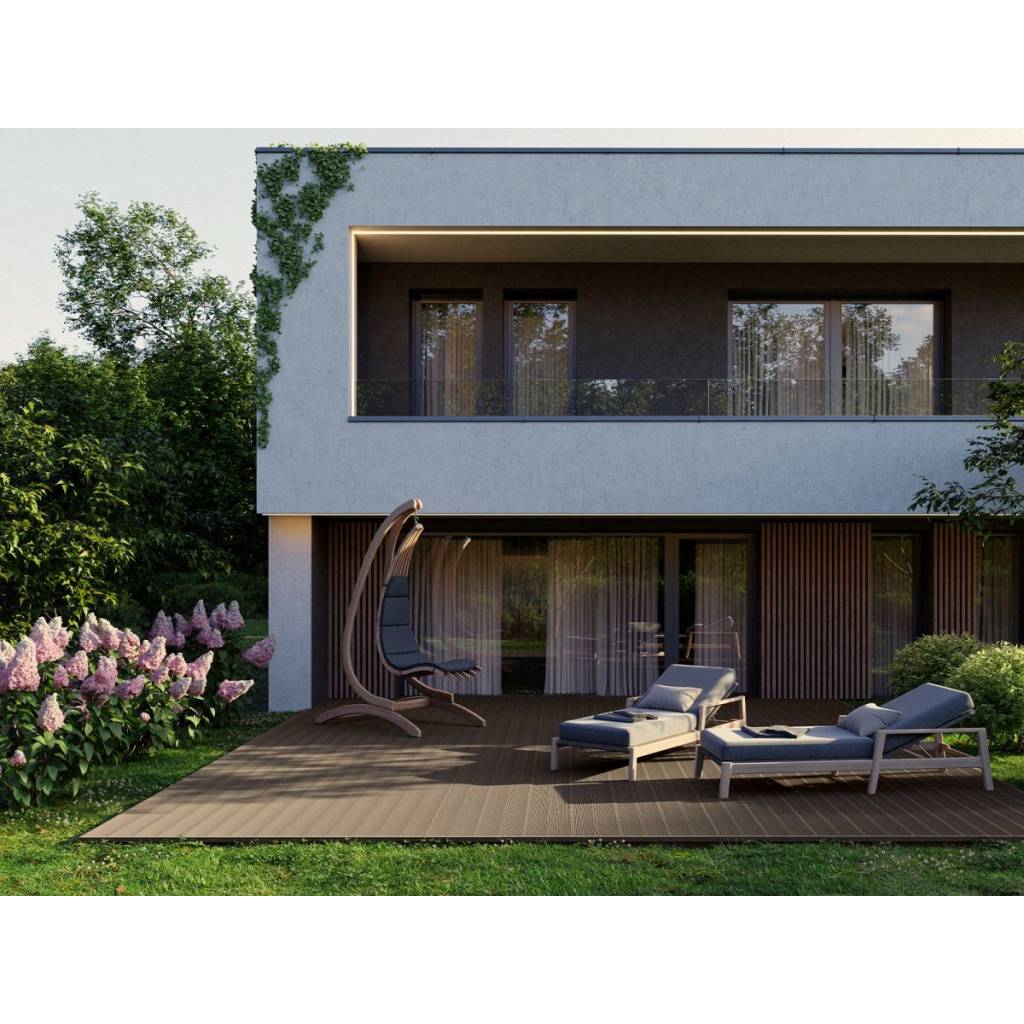 Deska tarasowa dwustronna BERGDECK Pure Orzech 2,4m 25 mm, BP1003