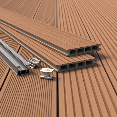 Deska tarasowa dwustronna BERGDECK Pure Kasztan 2,4m 25 mm, BP1004