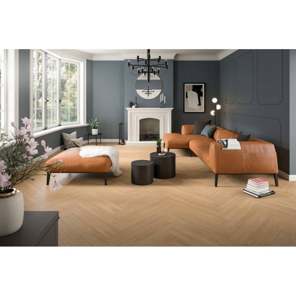 Panele podłogowe Jodełka Dąb Casella naturalny EL2152  AC4 8 mm, 1806796