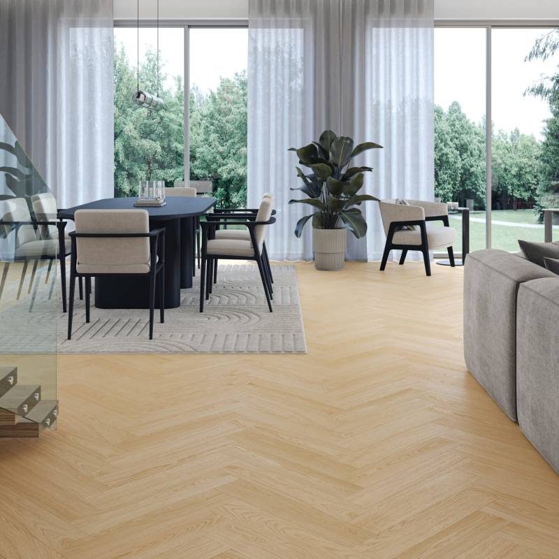 Panele winylowe SPC Jodełka Dąb Kremowy DP5000035 Klasa 34