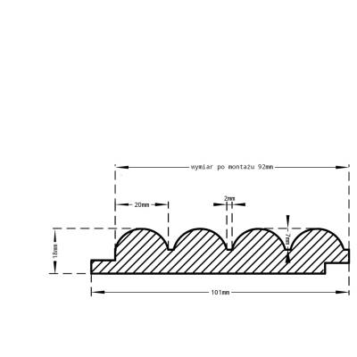 Lamele Matt Teak 248 Oval, 120041954