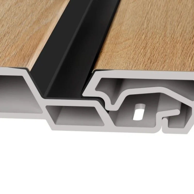 Panele elewacyjne fasadowe Solvo V-Black Dąb Naturalny 3030