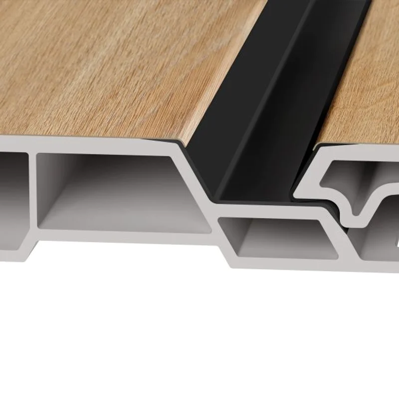 Panele elewacyjne fasadowe Solvo V-Black Dąb Naturalny 3030