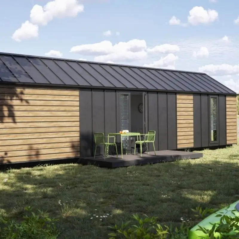 Panele elewacyjne fasadowe Solvo V-Black Dąb Naturalny 3031