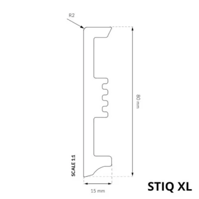 Listwa przypodłogowa STIQ XL Grafit 273, 5905167884256