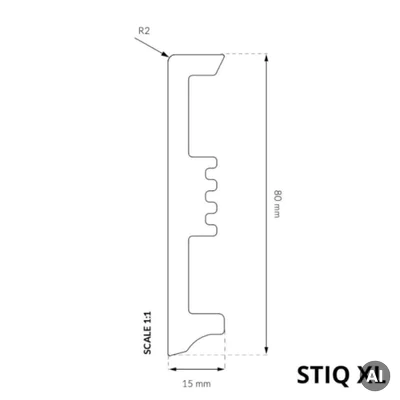 Listwa przypodłogowa STIQ XL Grafit, 5905167884256