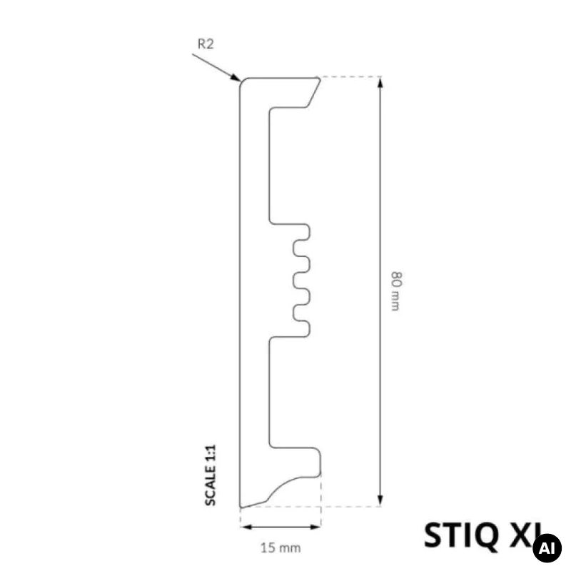 Listwa przypodłogowa STIQ XL Oliwka 263, 5905167884270 - 3