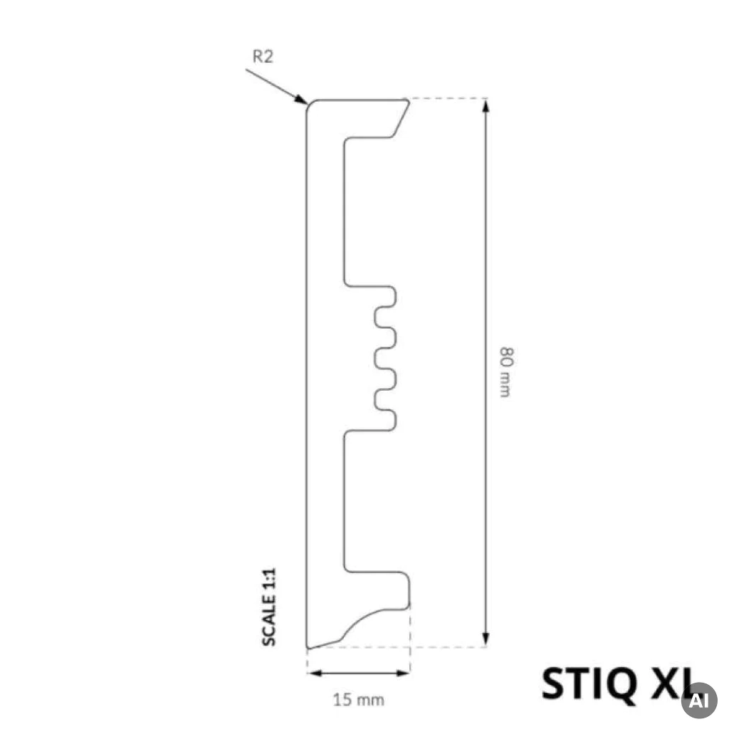 Listwy przypodłogowe STIQ XL Ciepły Kaszmir, 5905167884119