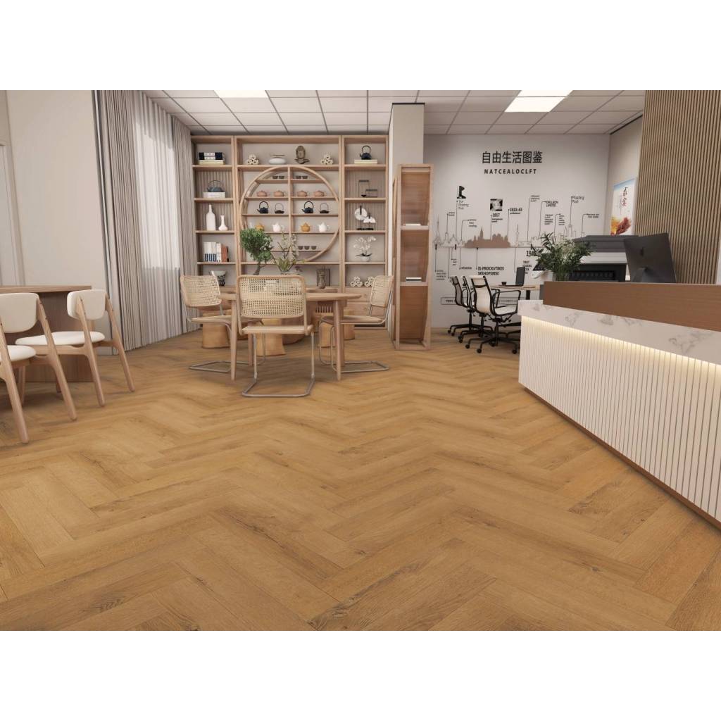 Panele winylowe SPC ze zintegrowanym podkładem Jodełka Pulse PAN000355 Klasa 34 6 mm