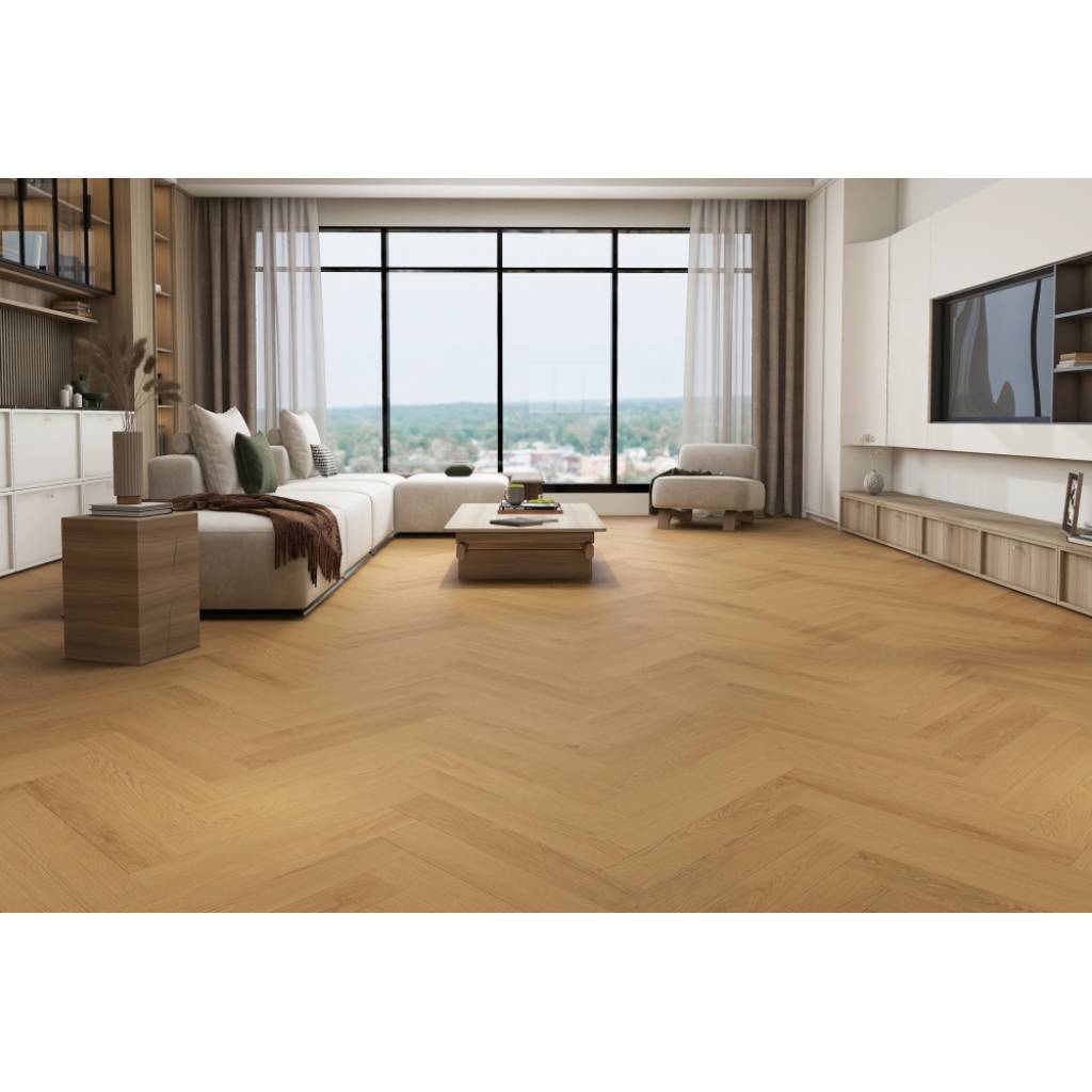 Panele winylowe SPC ze zintegrowanym podkładem Jodełka Charm PAN000359 Klasa 34 6 mm