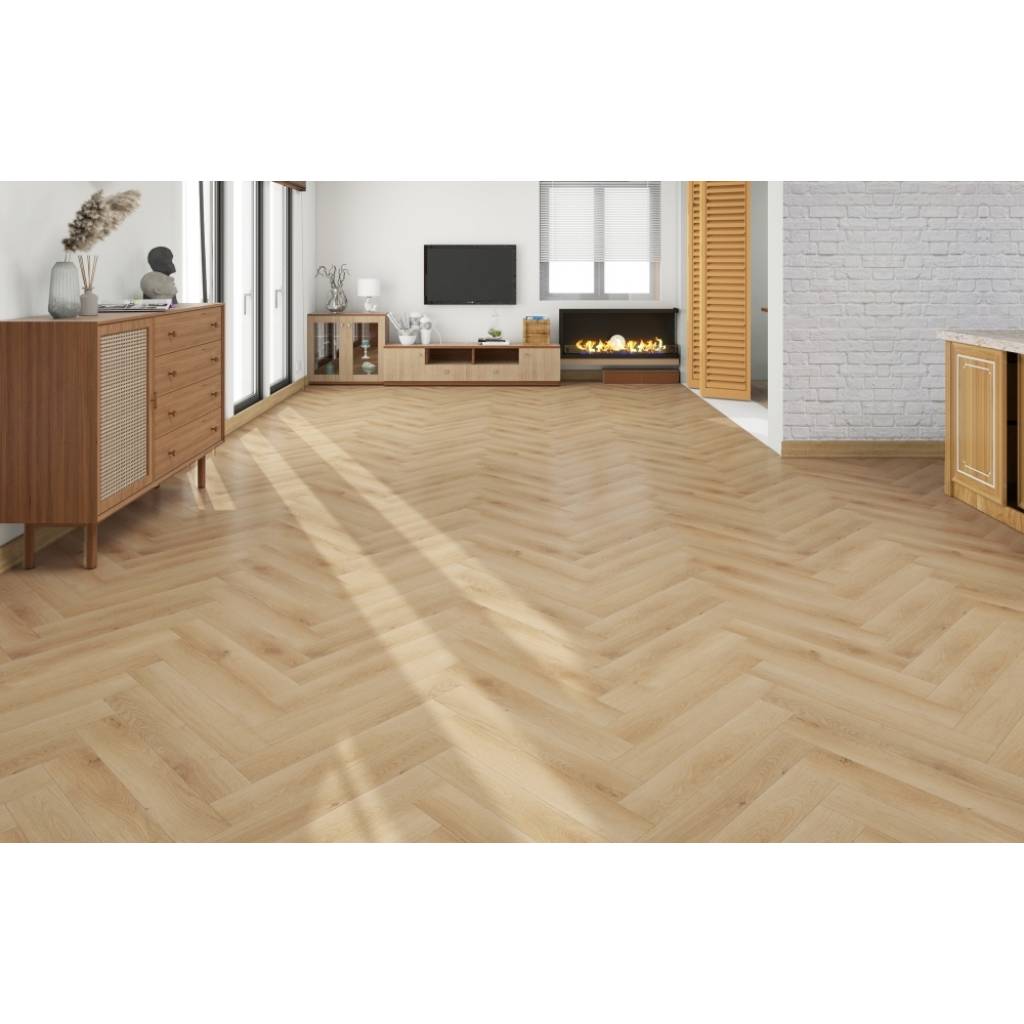 Panele winylowe SPC ze zintegrowanym podkładem Jodełka Iconic PAN000370 Klasa 34 6 mm