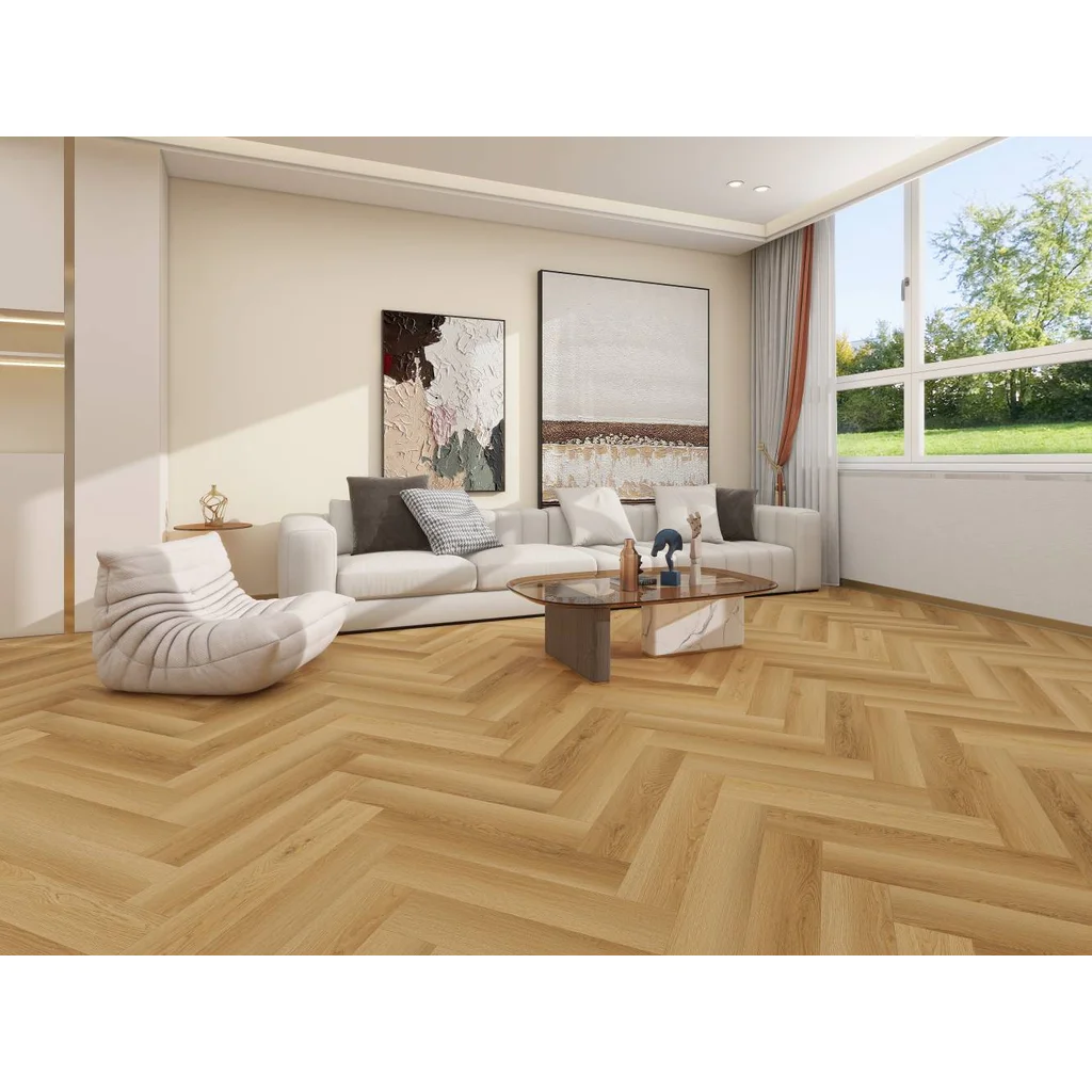 Panele winylowe SPC ze zintegrowanym podkładem Jodełka Vogue Klasa 34 6 mm, PAN000365