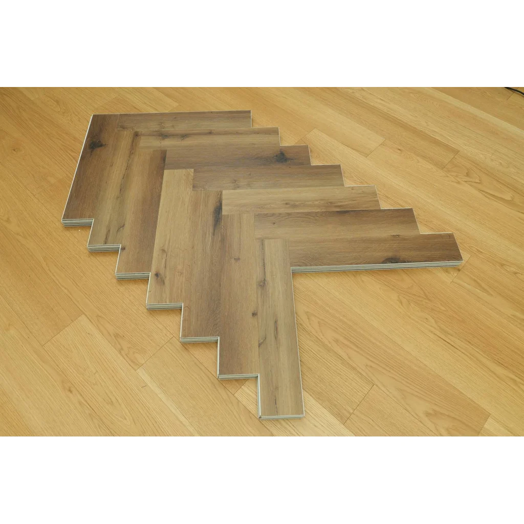 Panele winylowe SPC ze zintegrowanym podkładem Jodełka Delux Klasa 34 6 mm, PAN000367