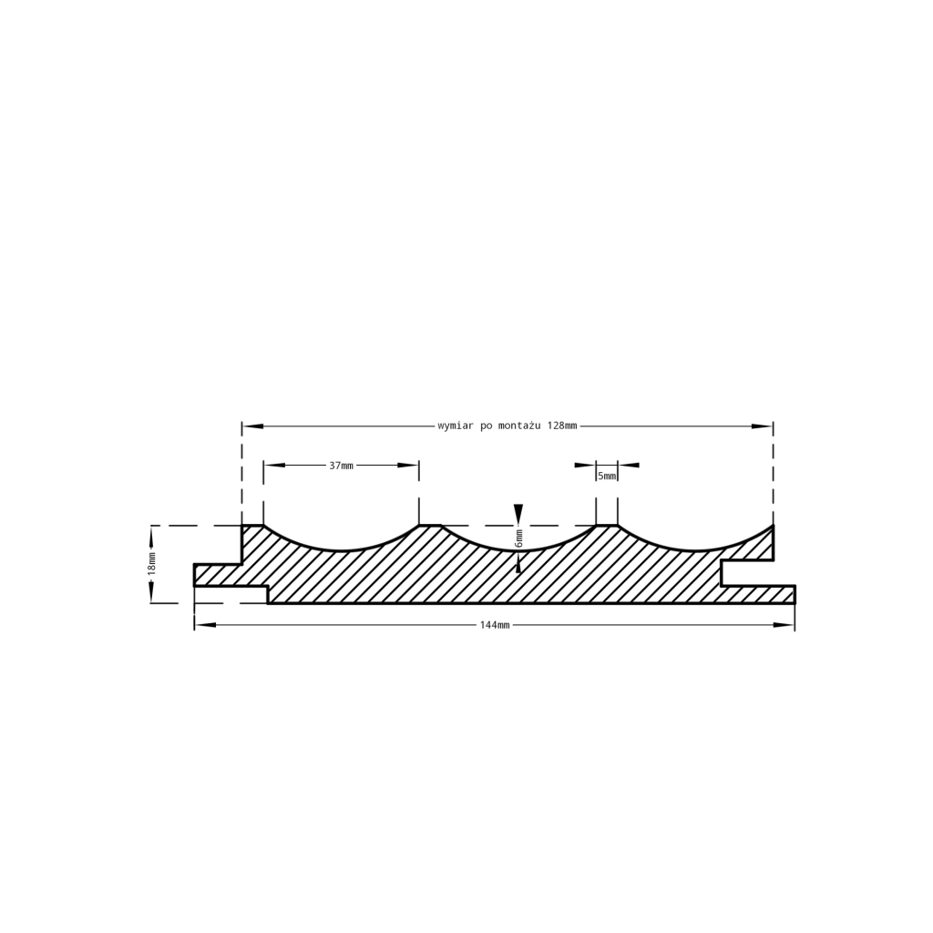 Lamele Supra Mat Timeless Grey U 3017 Wave, 120038288