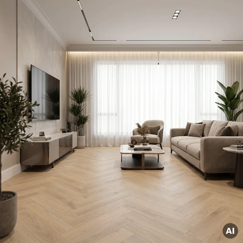 Panele winylowe SPC z podkładem Jodełka Serene Klasa 34 6