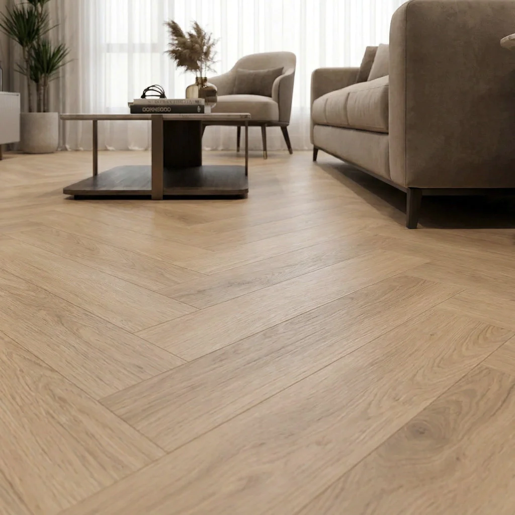 Panele winylowe SPC ze zintegrowanym podkładem Jodełka Serene Klasa 34 6 mm, PAN000349